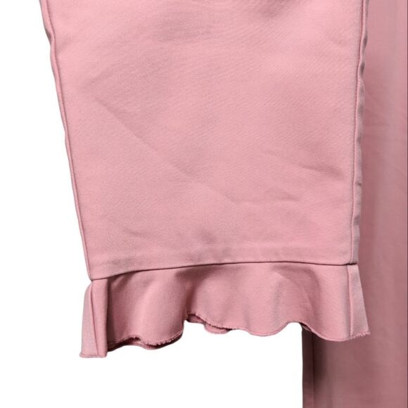 LANE BRYANT The Allie Pink Mod Ruffle Hem Ankle Pants 18 - Picture 3 of 6